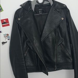 Black leather jacket